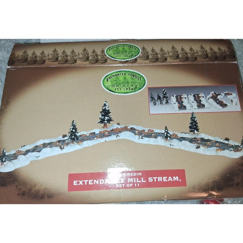 Vintage Lemax Enchanted Forest Christmas Extendable Mill Stream #94403 2000